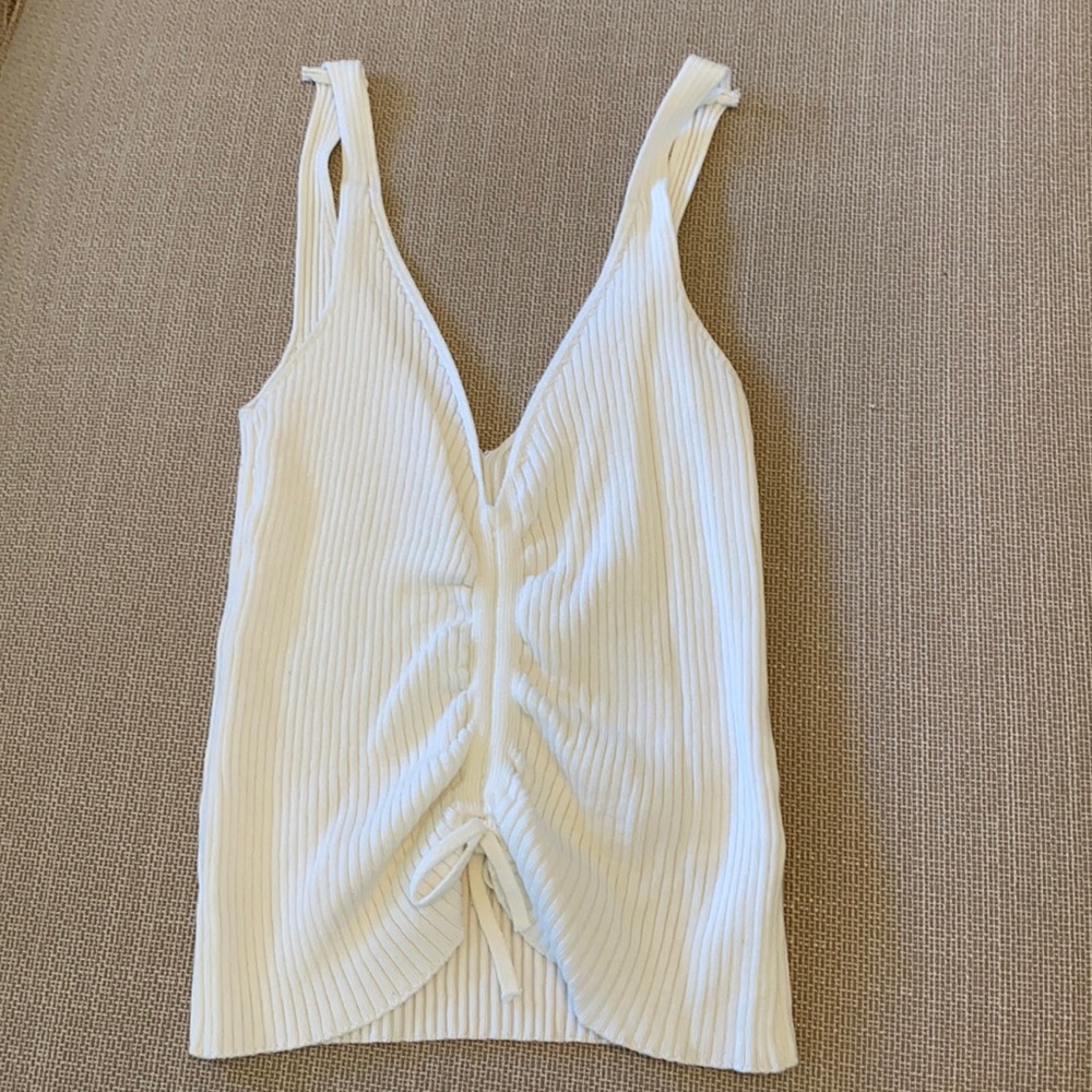 Cotton white tank top